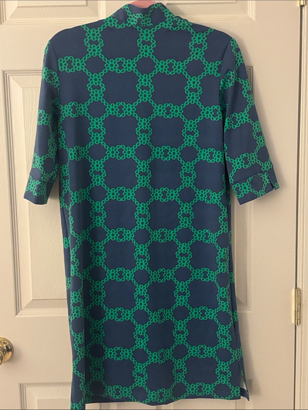 Sailor Sailor Navy & Green Patterned Stretch Dress - Picture 3 of 5